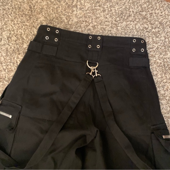 Dolls Kill Trickz N Treatz Ghoulish Glow In The Dark Wide Leg Pants - Picture 5 of 5